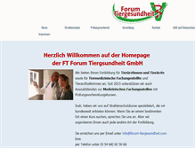 Tablet Screenshot of forum-tiergesundheit.de